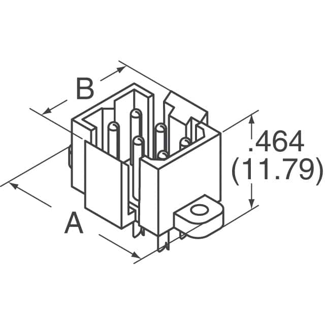 1-207119-0 TE Connectivity AMP Connectors  Embases à broches mâles